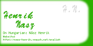 henrik nasz business card